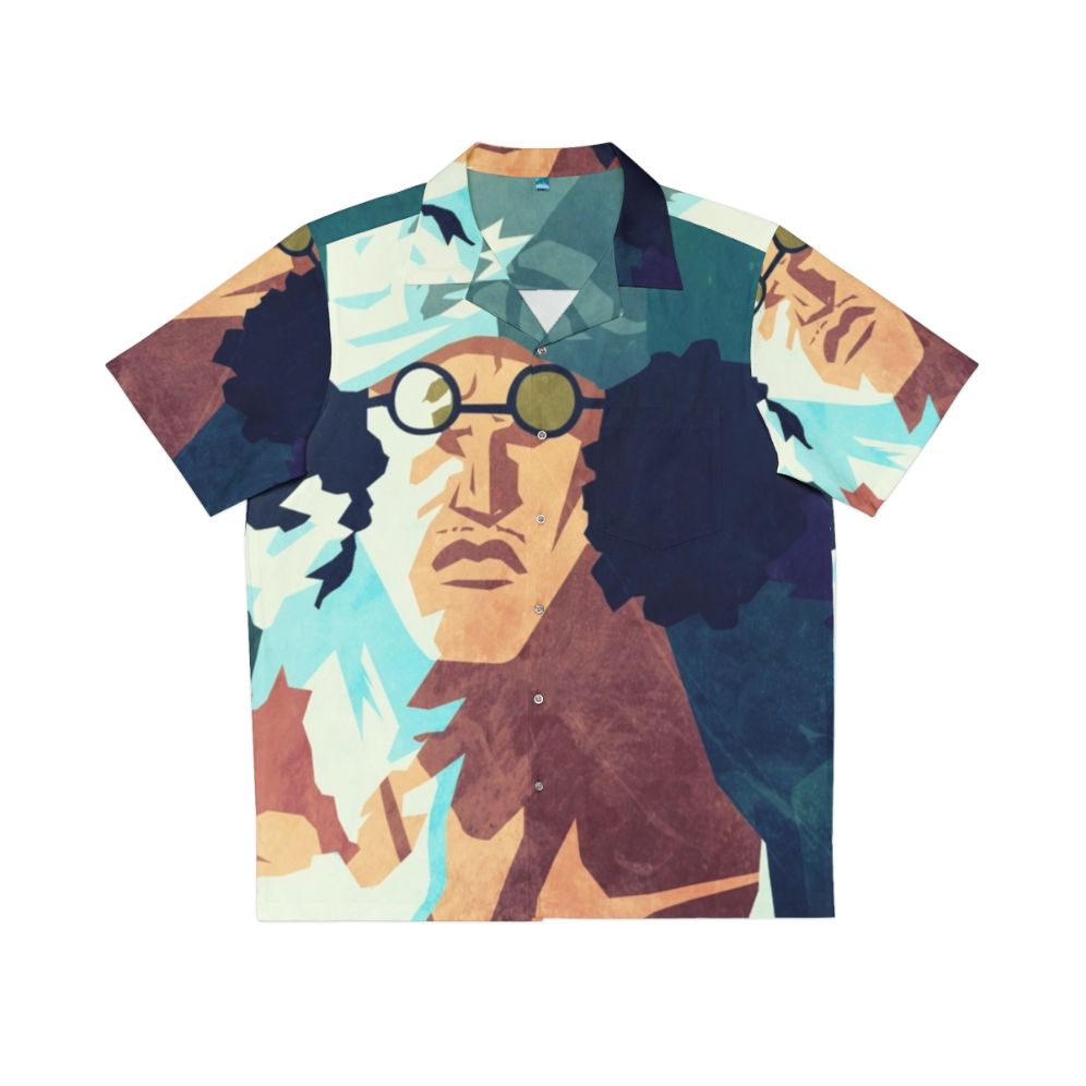 Kuzan Hawaiian Shirt One Piece Anime Ice Admiral Uniform