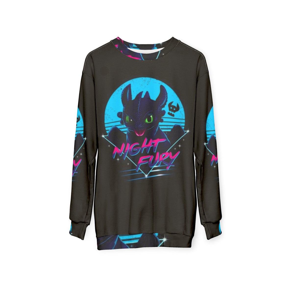 Toothless Night Fury Sweatshirt - HTTYD Inspired Galaxy Hoodie - hanging