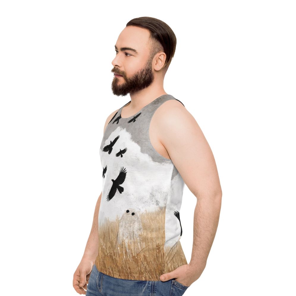 Vintage Crows Unisex Tank Top - men side