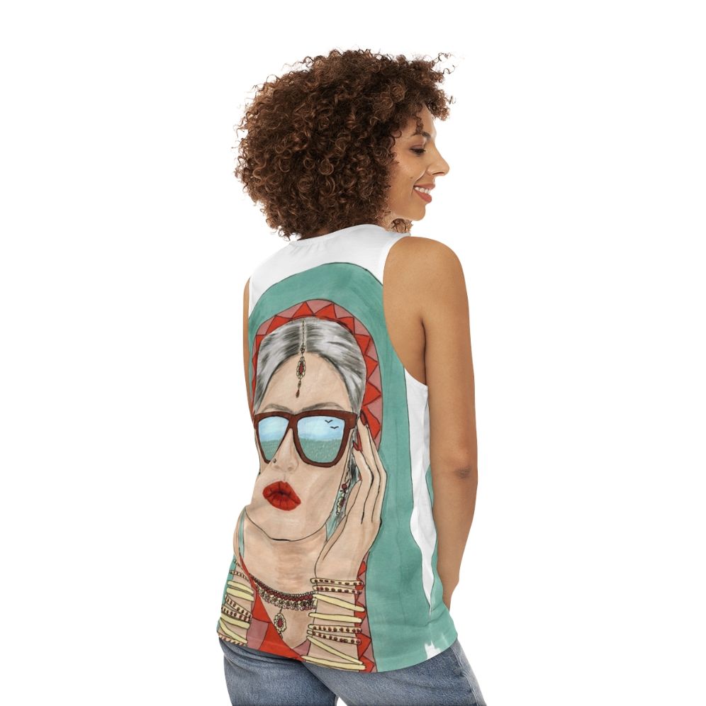 Desi Girl Unisex Tank Top - women back