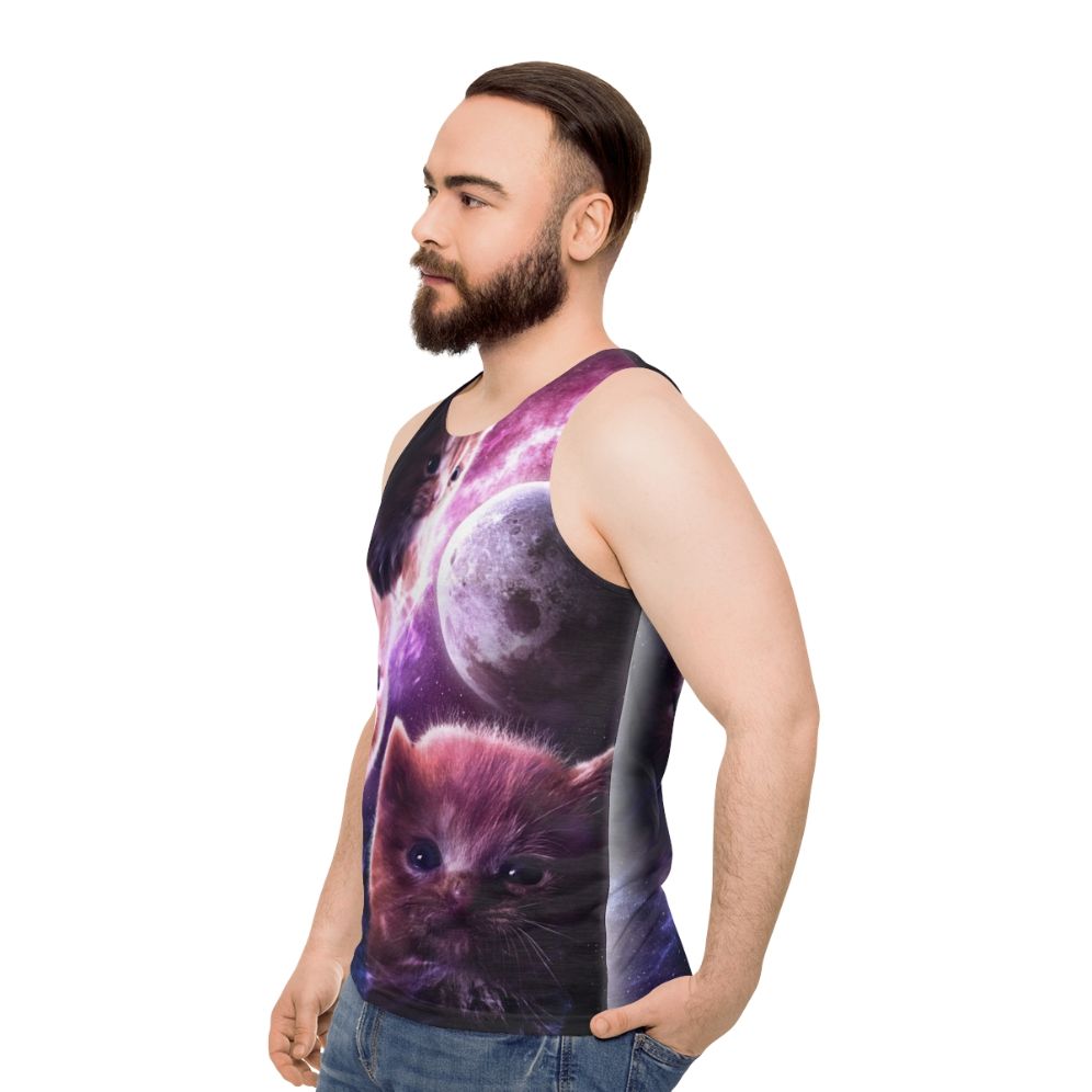 Delinquent Moon Unisex Tank Top - men side