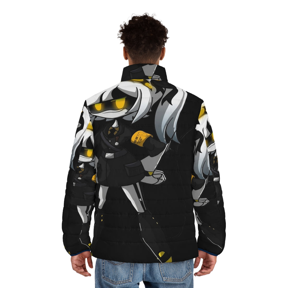 Murder Drones Anime Puffer Jacket with Uzi Doorman and Serial Designation N - men back