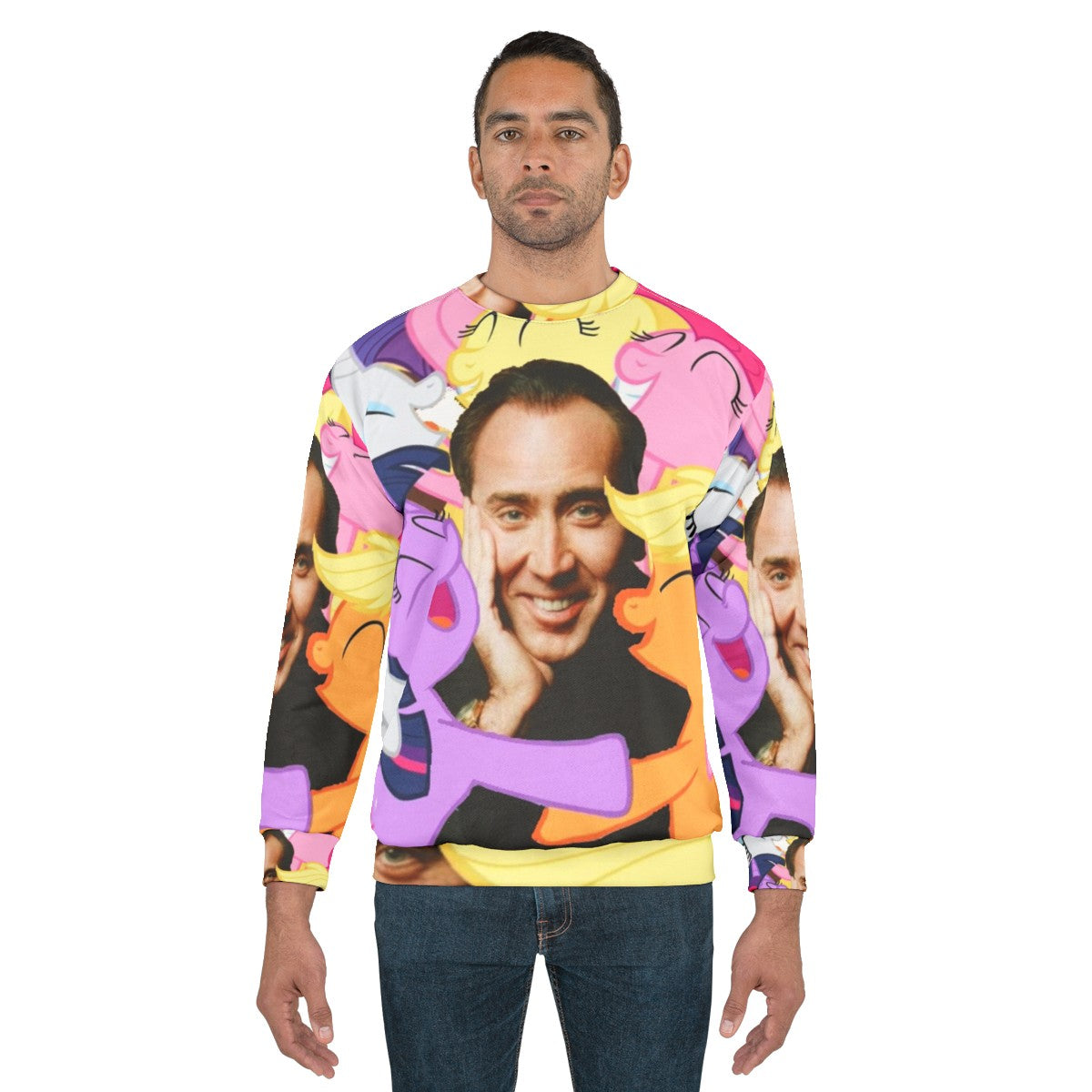 Nicolas Cage 'Nic And His Girls' custom graphic sweatshirt - men