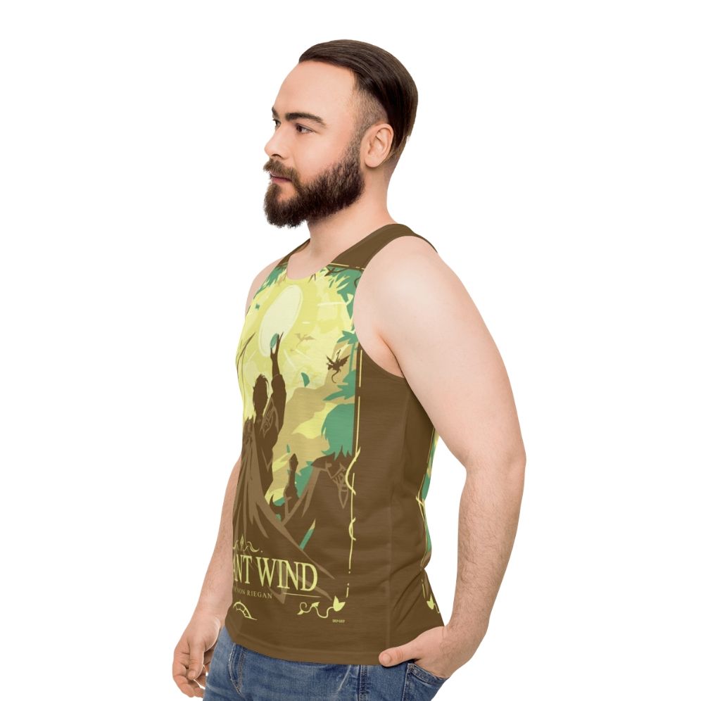 Unisex fire emblem three houses tank top with verdant wind design - men side