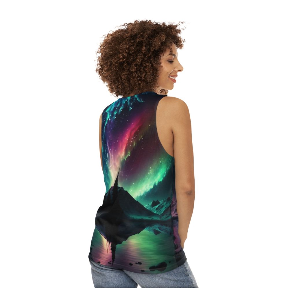 Aurora Borealis Unisex Tank Top - women back