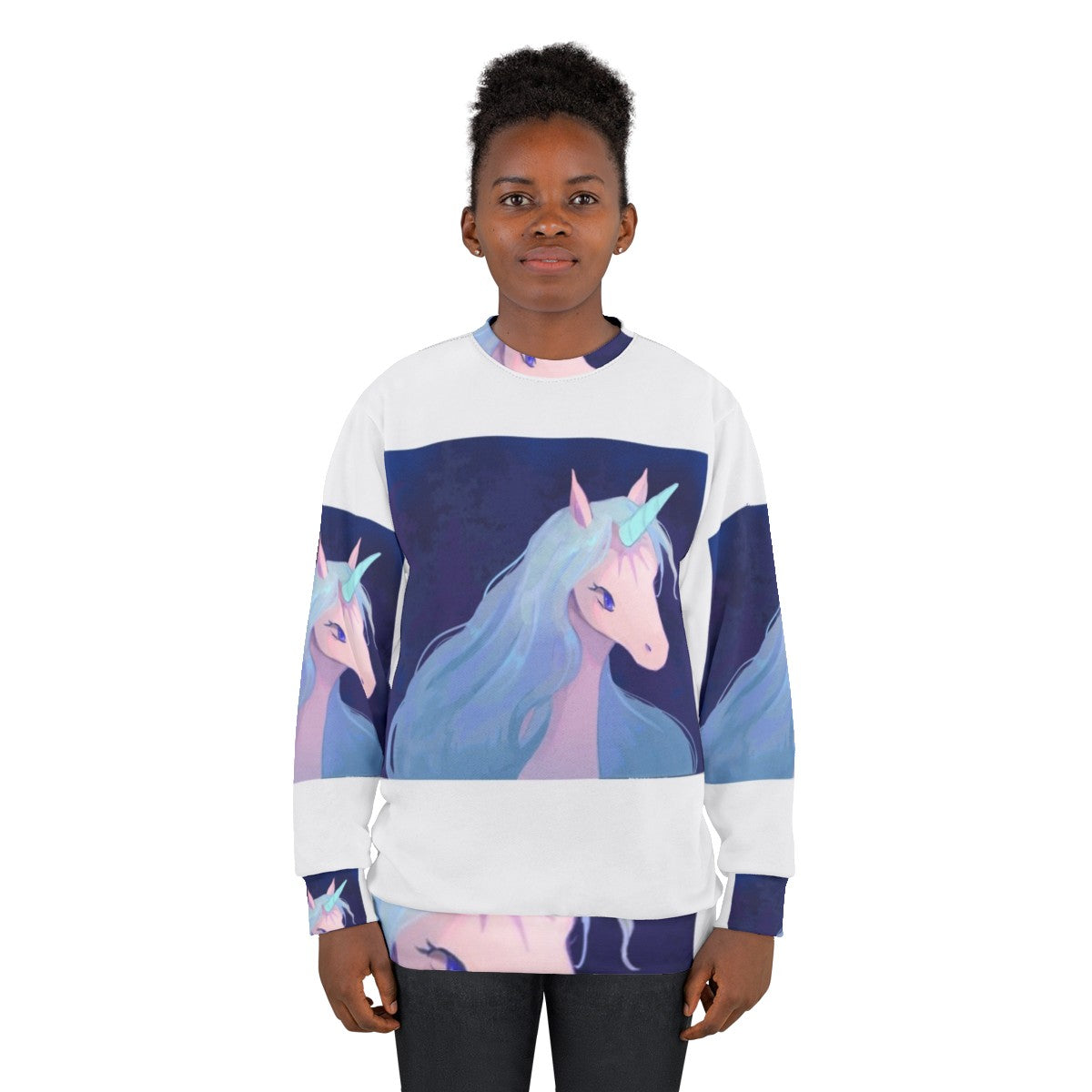 The Last Unicorn Fantasy Unicorn Illustration Sweatshirt - women