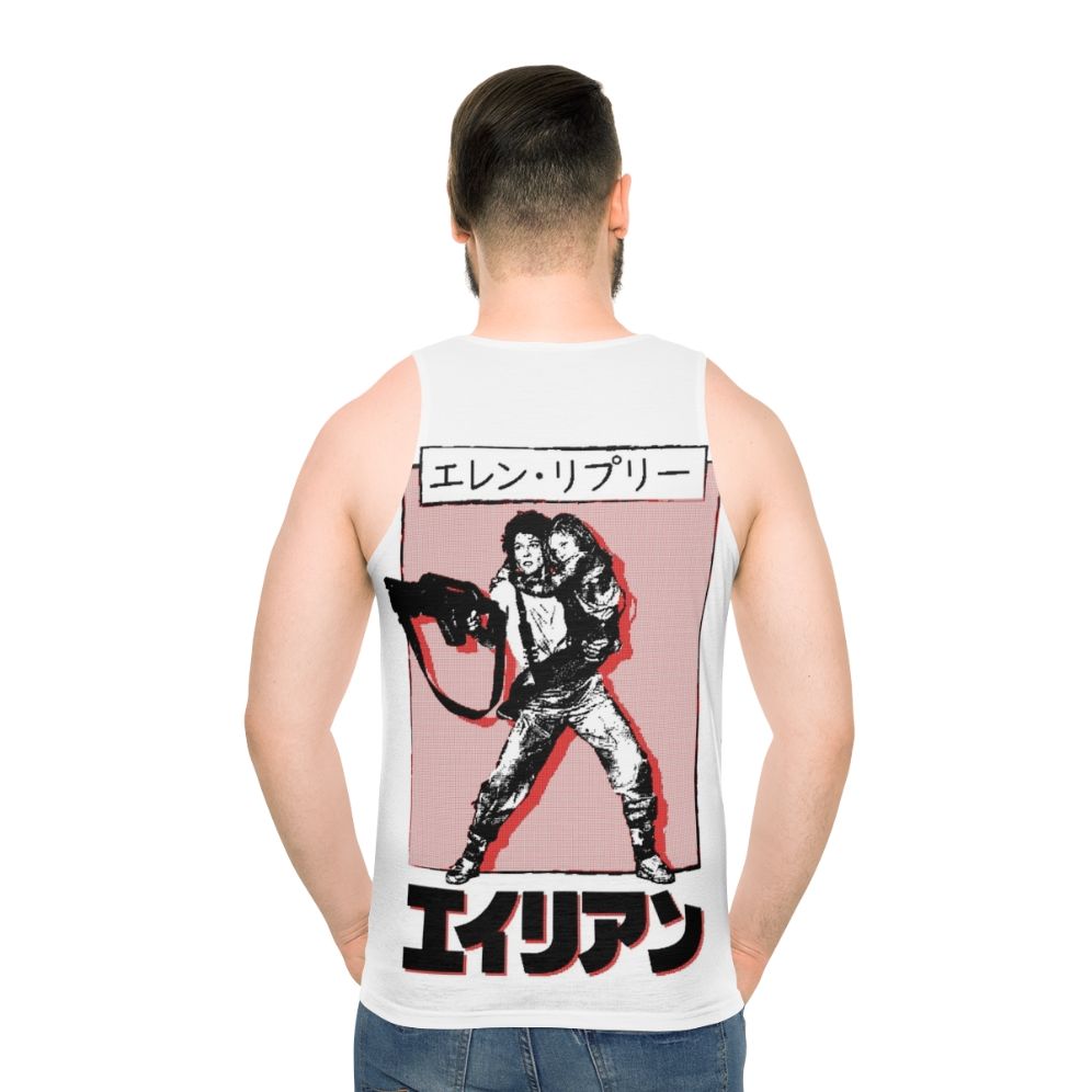 Retro Ellen Ripley Alien Movie Unisex Tank Top - men back