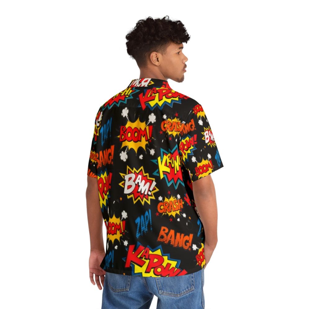 Comic Book Explosion Hawaiian Shirt with Vibrant Pop Art Design - People Back