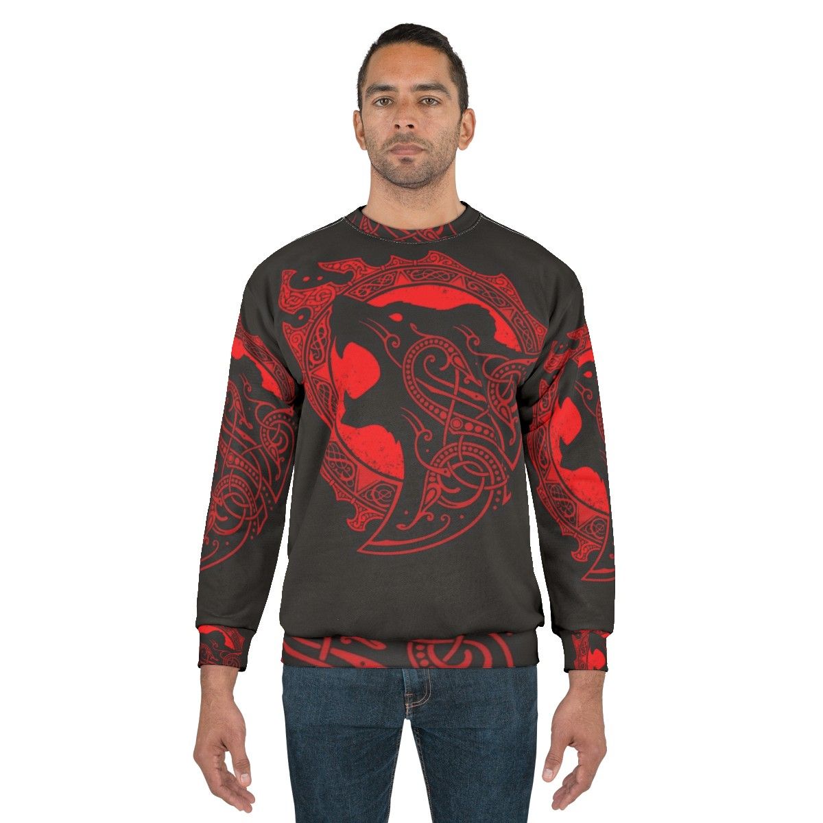 Berserker Rage Viking Sweatshirt with Angry Bear Design - men