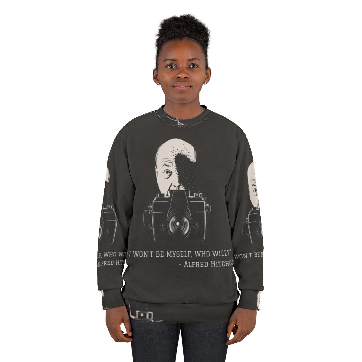 Alfred Hitchcock Quote Sweatshirt featuring iconic movie quotes - women