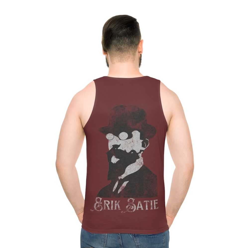 Erik Satie minimalist composer unisex tank top - men back