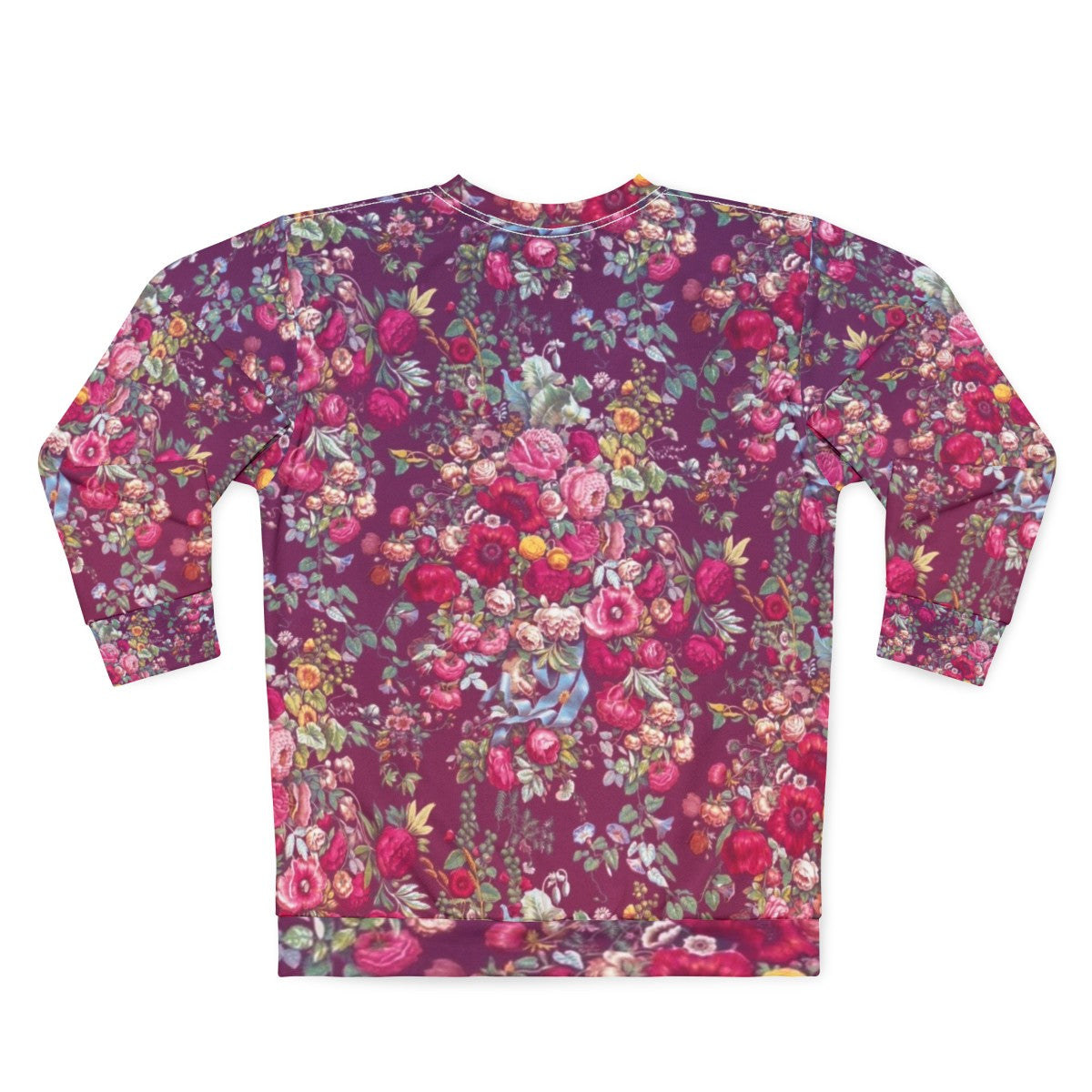 Bouquety floral sweatshirt in a vintage-inspired design - Back