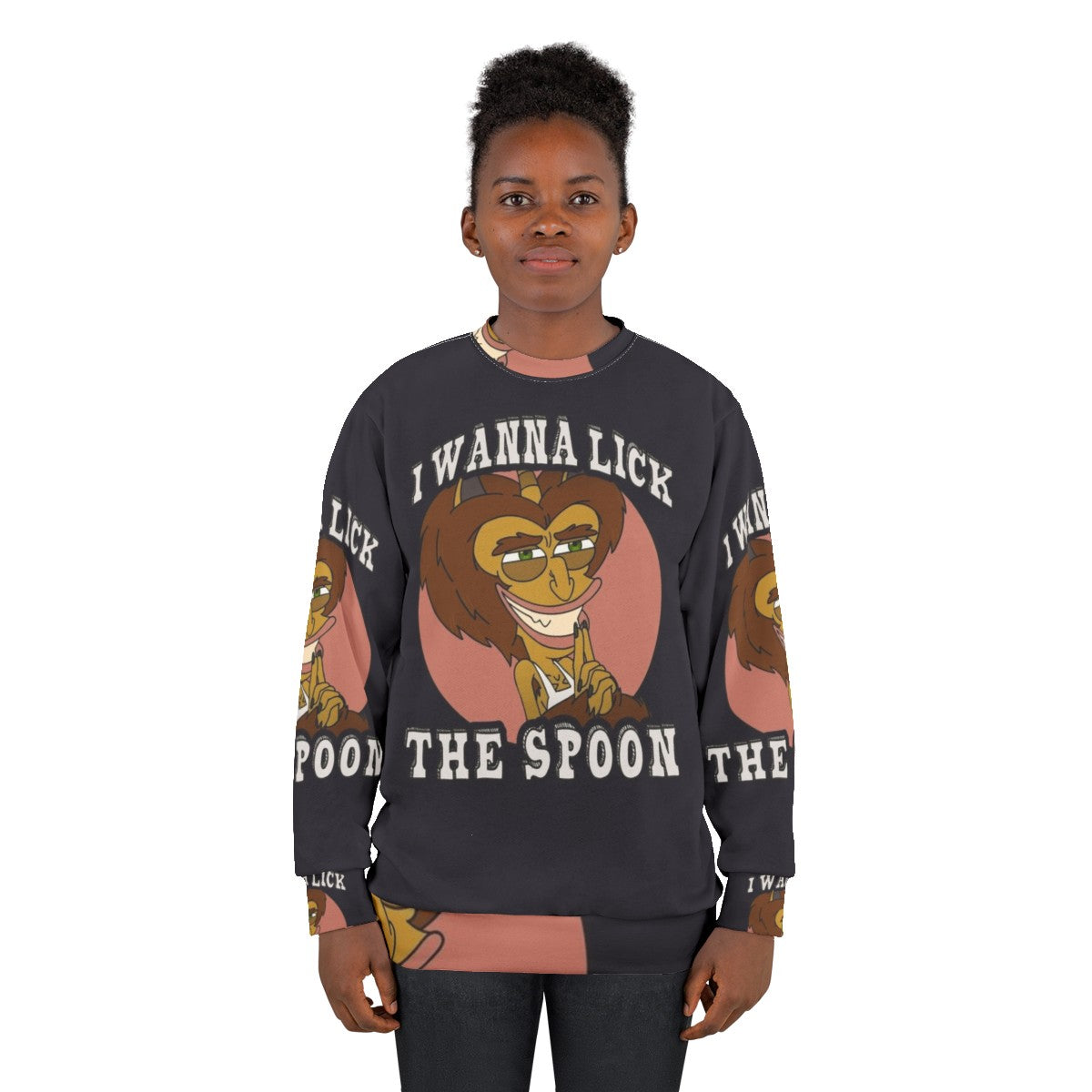 Big Mouth Hormone Monster Lick the Spoon Sweatshirt - women