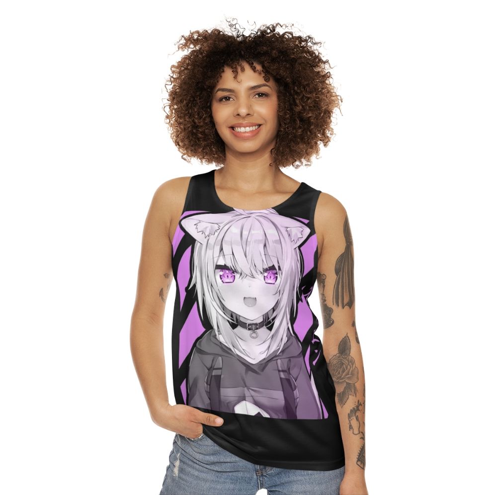 Nekomata Okayu anime tank top - women