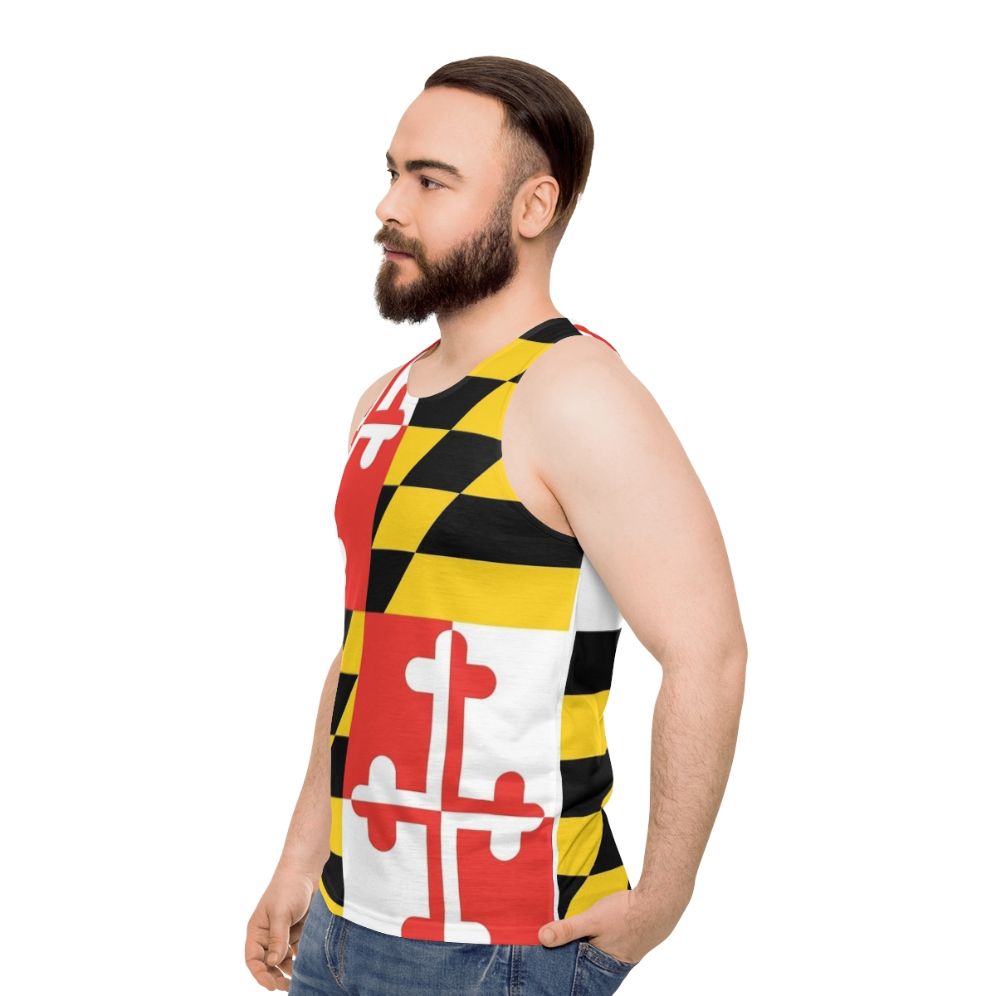 Maryland flag unisex tank top - men side