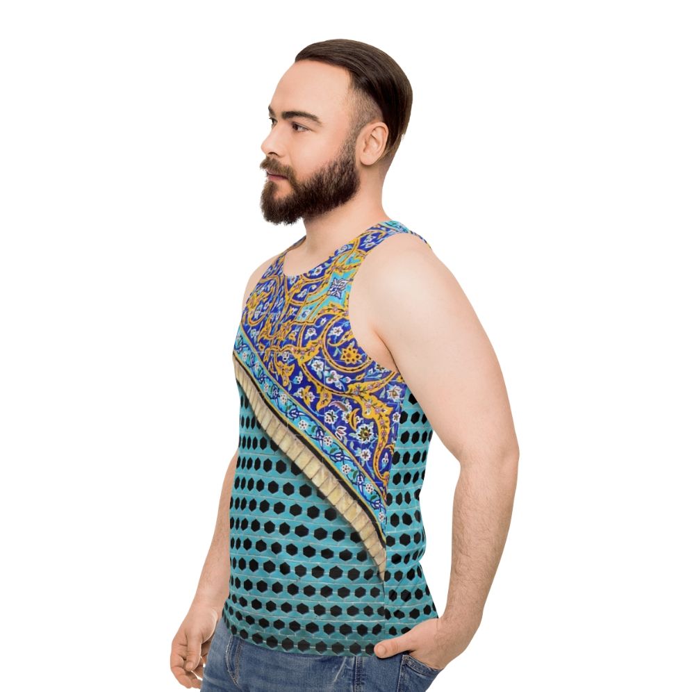 Persian Tiles Unisex Tank Top - men side