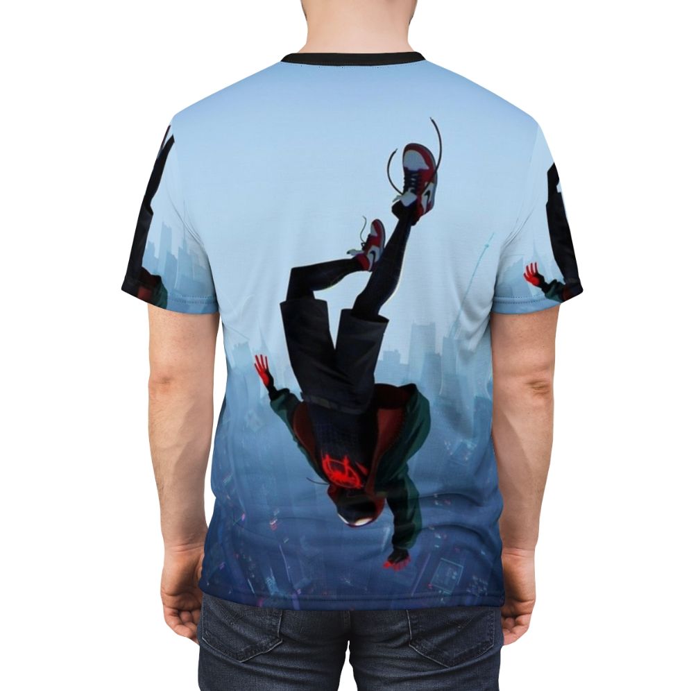 Unique Miles Morales spider-man themed t-shirt design - men back