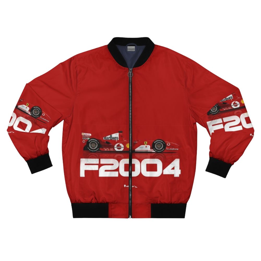 Formula 1 Racing Jacket - F2004 Bomber Jacket with Michael Schumacher and Rubens Barrichello design