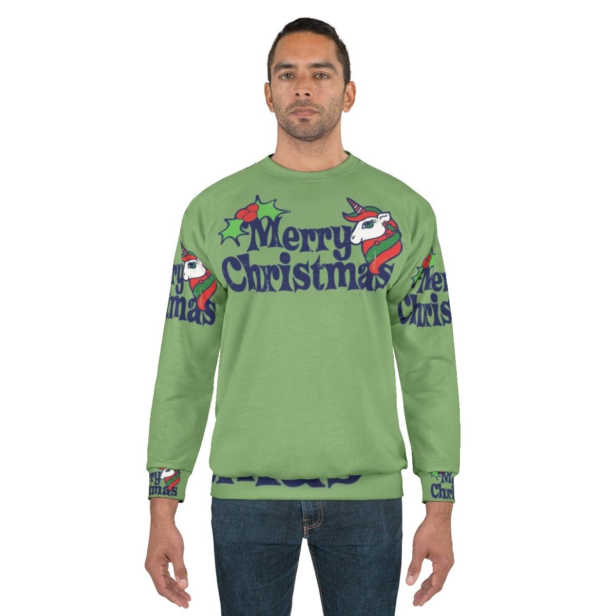 Merry Christmas Unicorn Sweatshirt - men