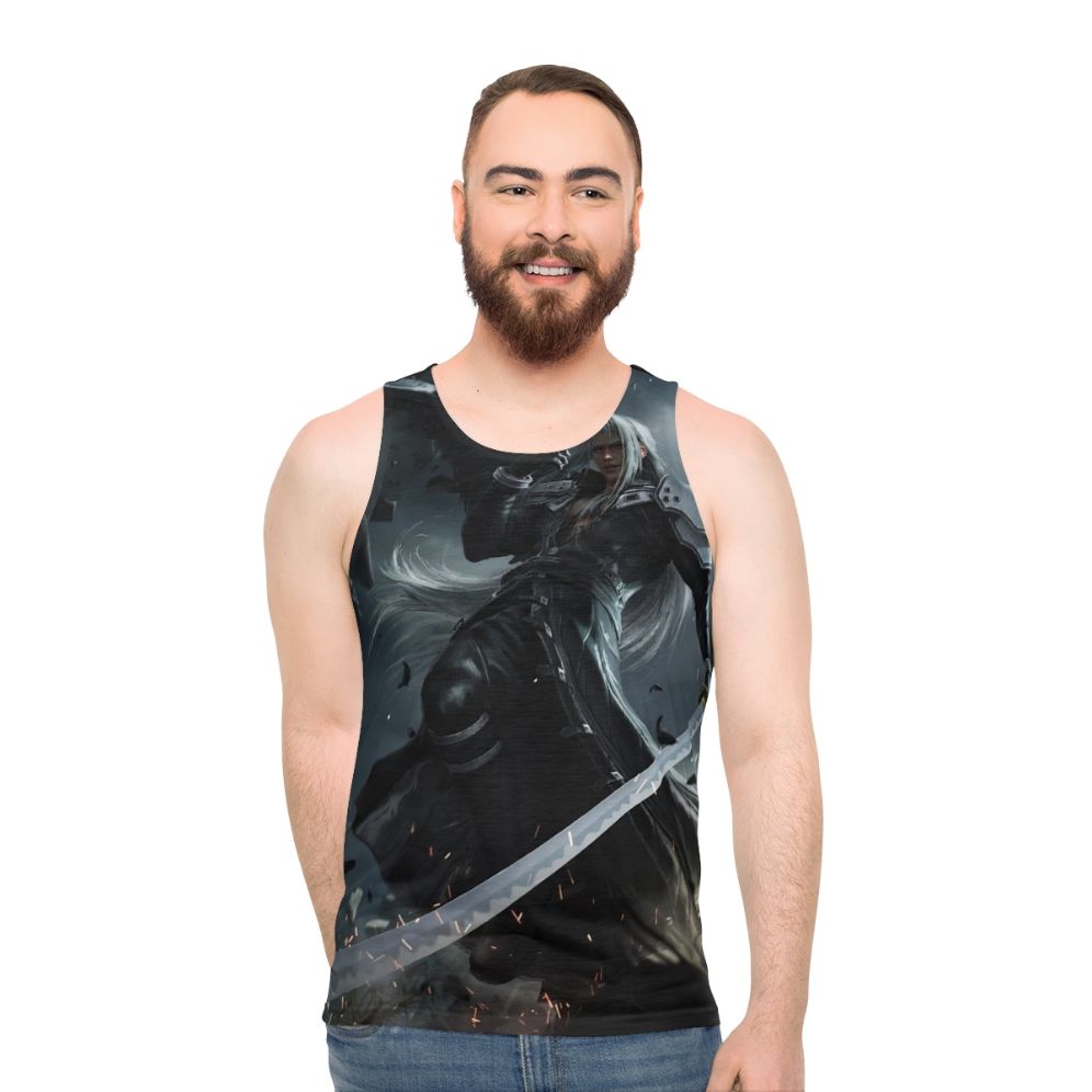 Sephiroth one-winged angel fantasy video game tank top - men