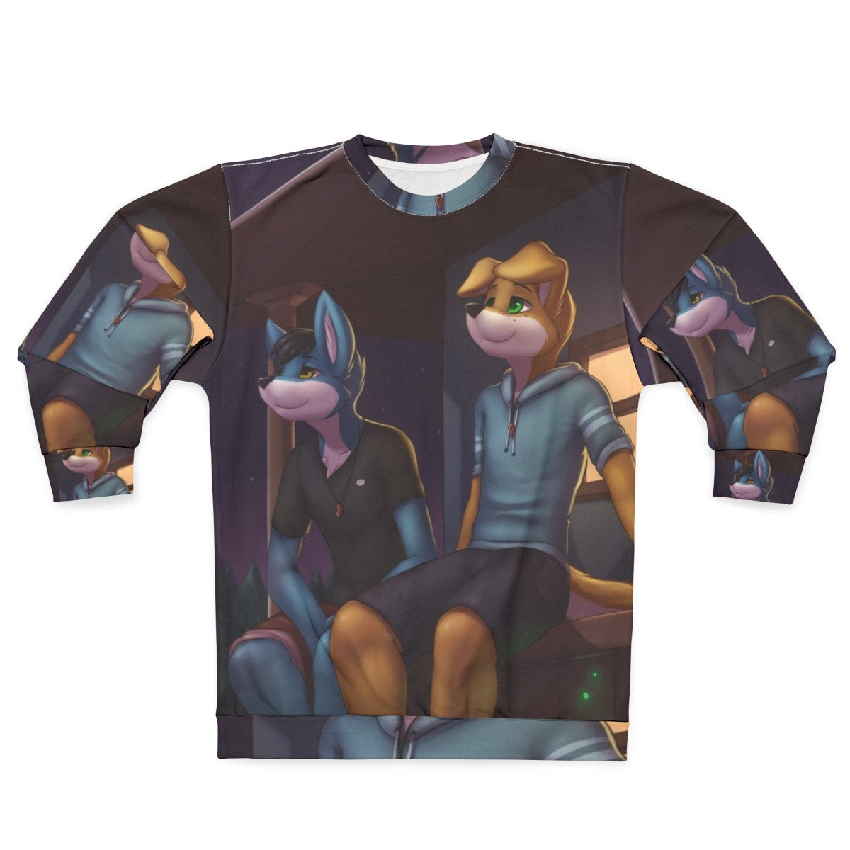 Weekend 2 Cover Art Sweatshirt featuring Zeaharu furry dog design