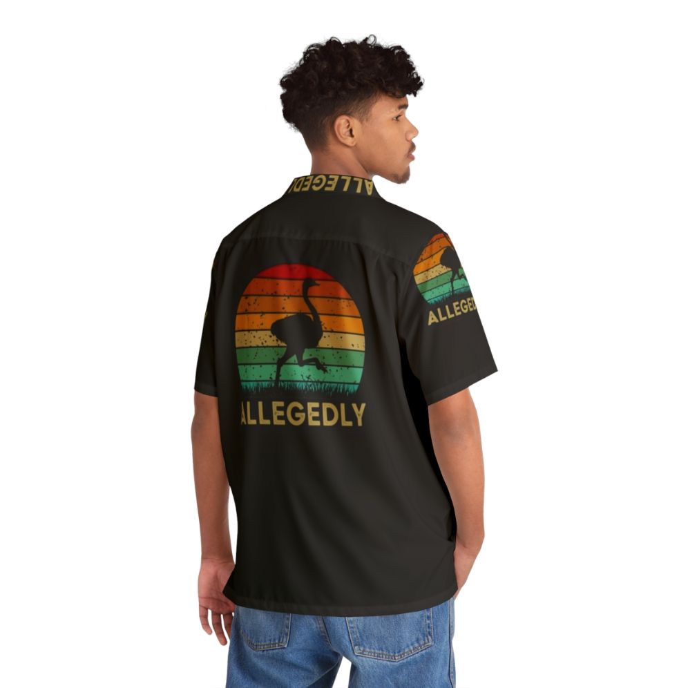 Allegedly legendary Hawaiian ostrich shirt - Flat lay