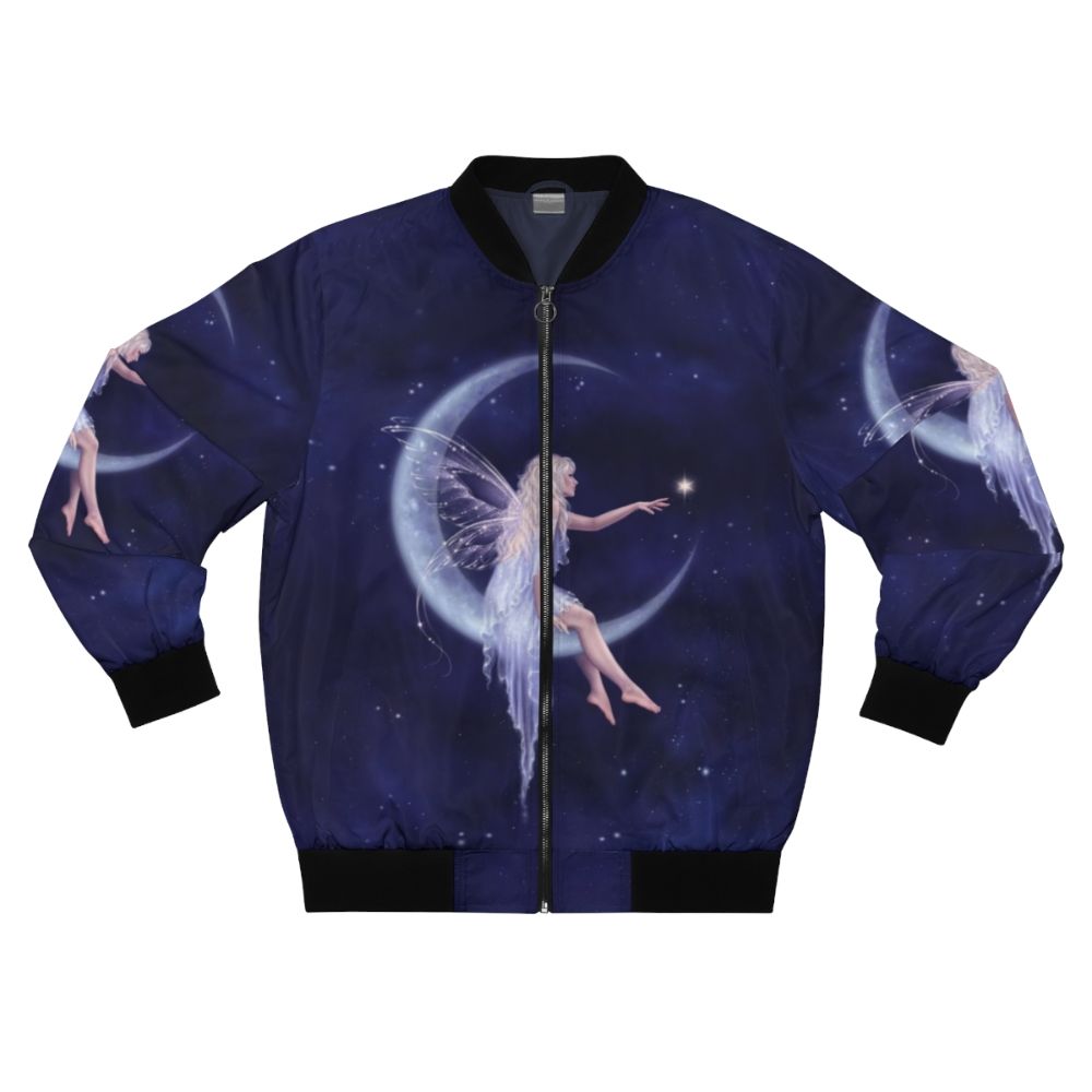 Celestial fairy moon and star bomber jacket