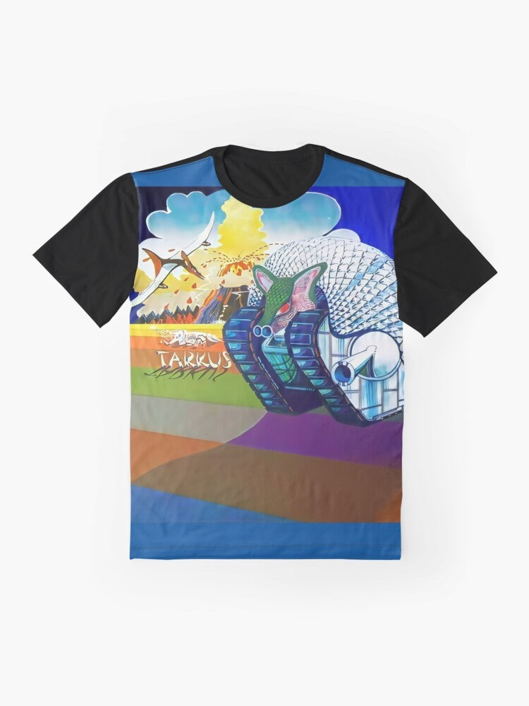 Emerson Lake & Palmer Tarkus (1971) Graphic T-Shirt Design - Flat lay