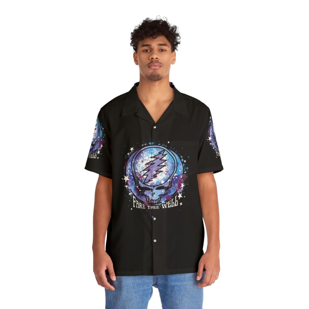 Grateful Dead Hawaiian Shirt with Psychedelic Space Design - People Front