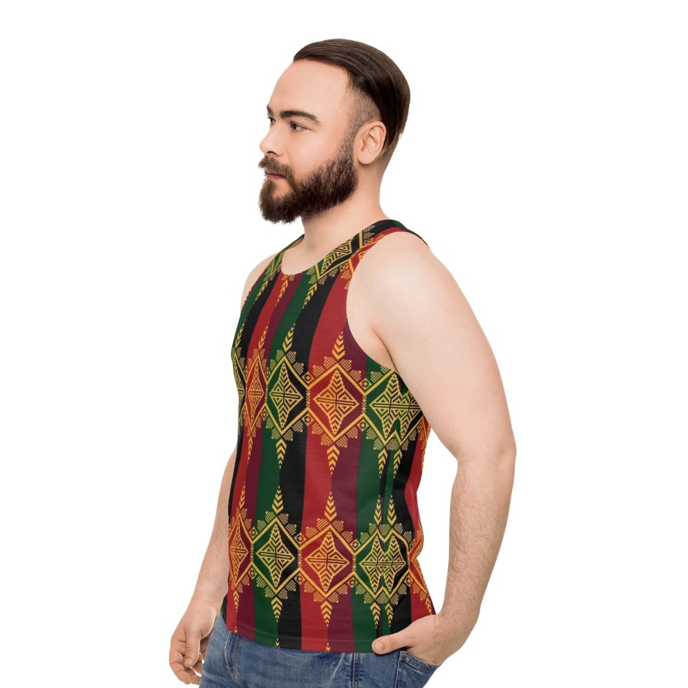 Ethnic Filipino Tribal Inaul Unisex Tank Top - men side