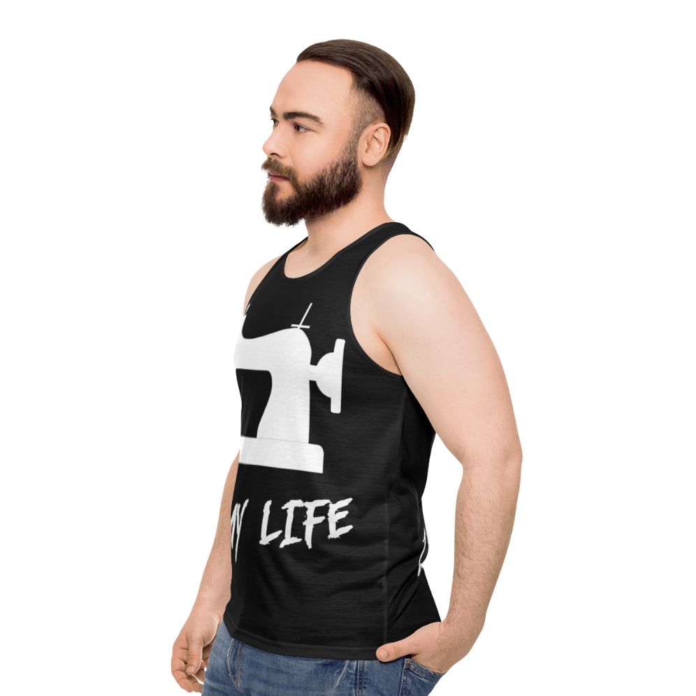 Unisex "Sewing is My Life" tank top - men side