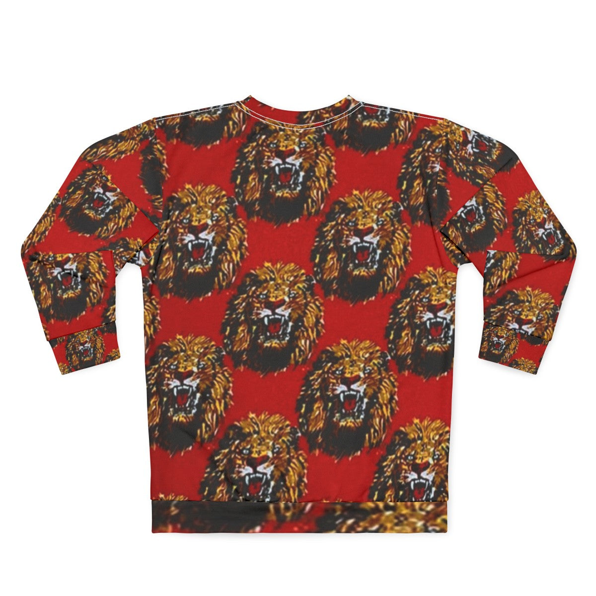 Igbo Culture Lion Head Graphic Sweatshirt - Back