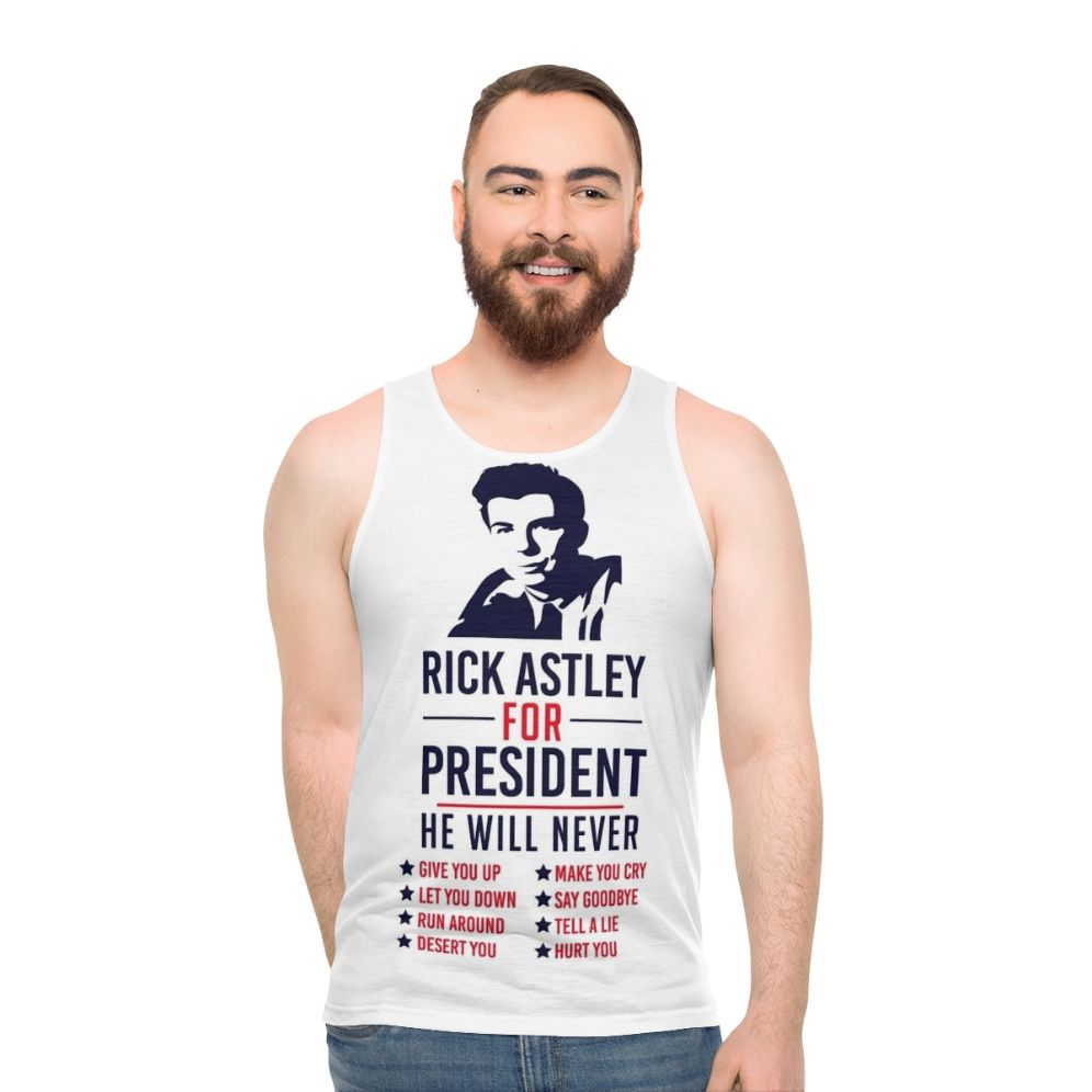 Rick Astley for President Unisex Tank Top - men