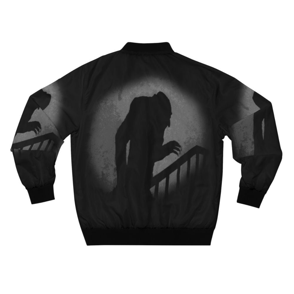 Nosferatu Silhouette Horror Bomber Jacket - Back