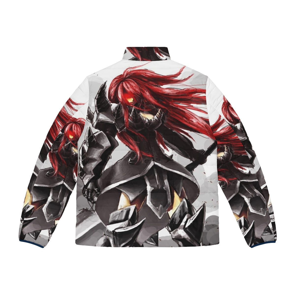 Titania Fairy Tail Puffer Jacket featuring anime characters - Back