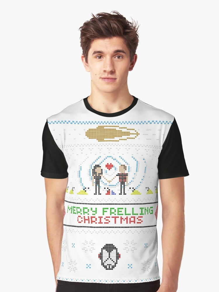 Farscape-inspired ugly Christmas sweater graphic t-shirt - Men