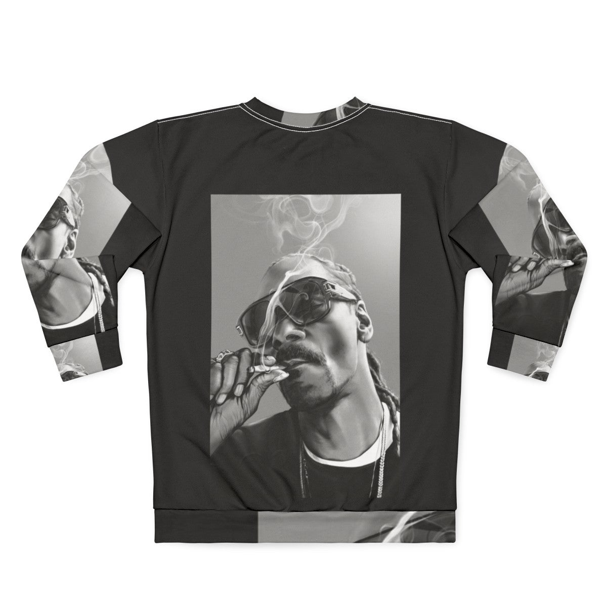 Snoop Dog Marijuana Illustration Sweatshirt - Back