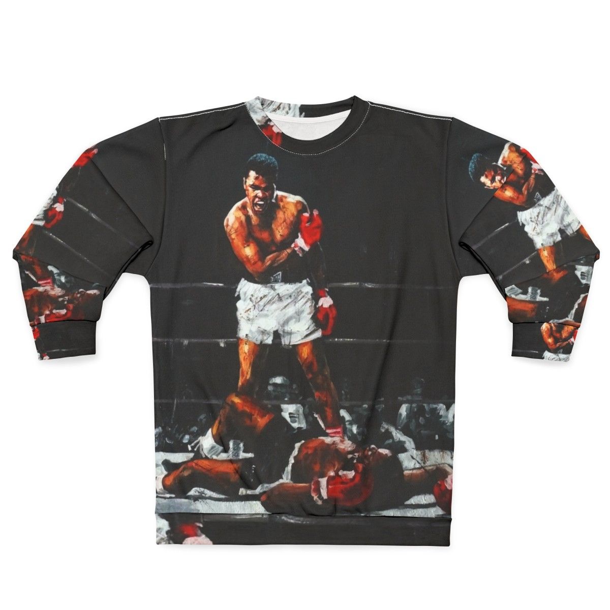 Muhammad Ali Knocking Out Sonny Liston - Sports Icon Sweatshirt