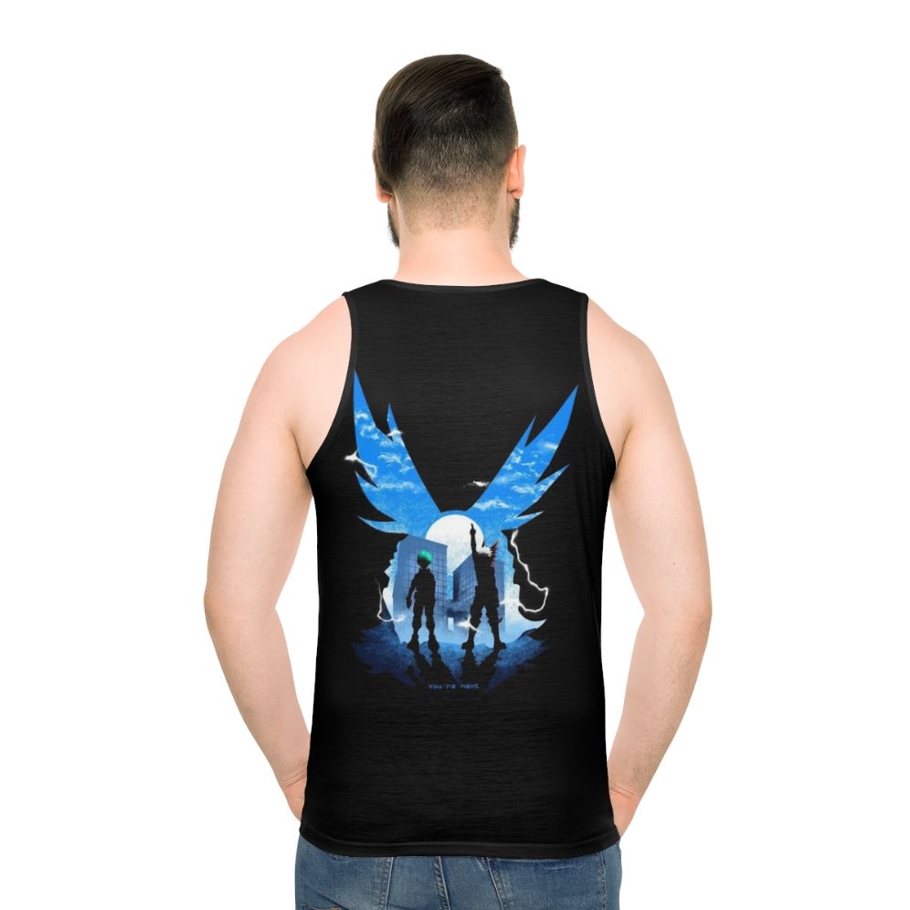 "You're Next" Unisex Anime Hero Academy Tank Top - men back