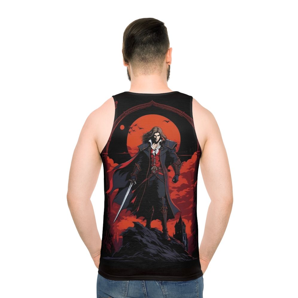 Castlevania Dracula Epic Retro Design Unisex Tank Top - men back