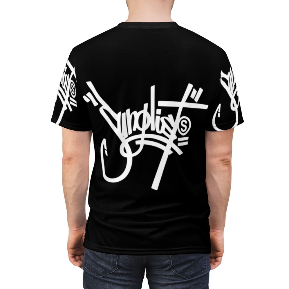 Urban jungle beats AOP t-shirt with a white script design - men back