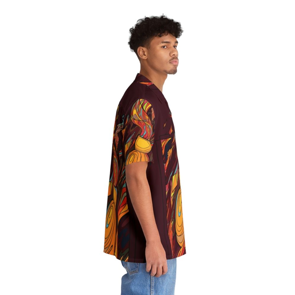 Dark Souls inspired stained glass ember Hawaiian shirt - People Pight