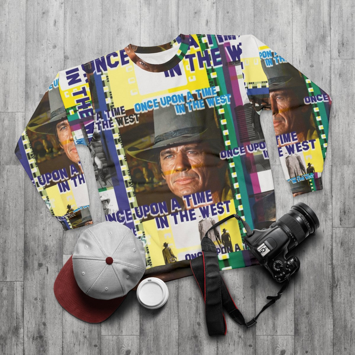 Retro 'Once Upon a Time in the West' film sweatshirt - flat lay