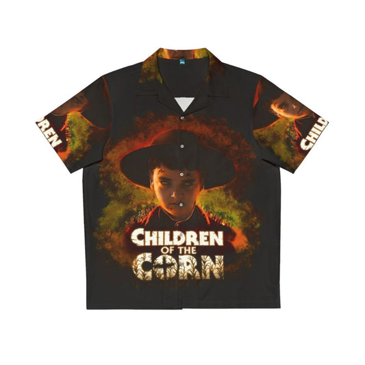 Children of the Corn themed Hawaiian shirt with spooky corn design