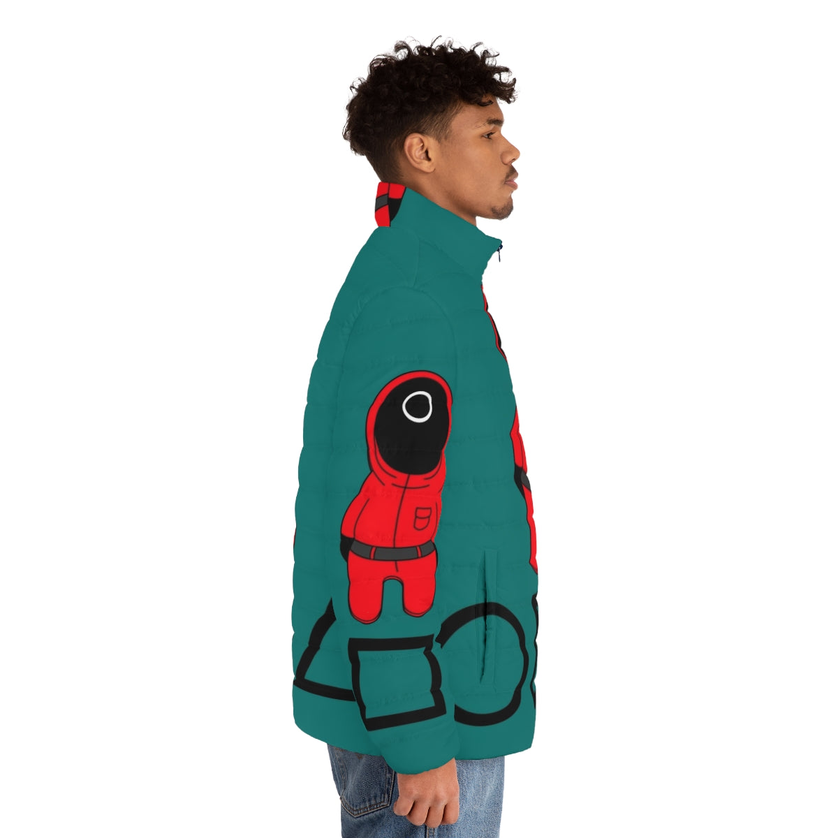 Squid Game Collection 5 Puffer Jacket for Netflix Fans - men side right