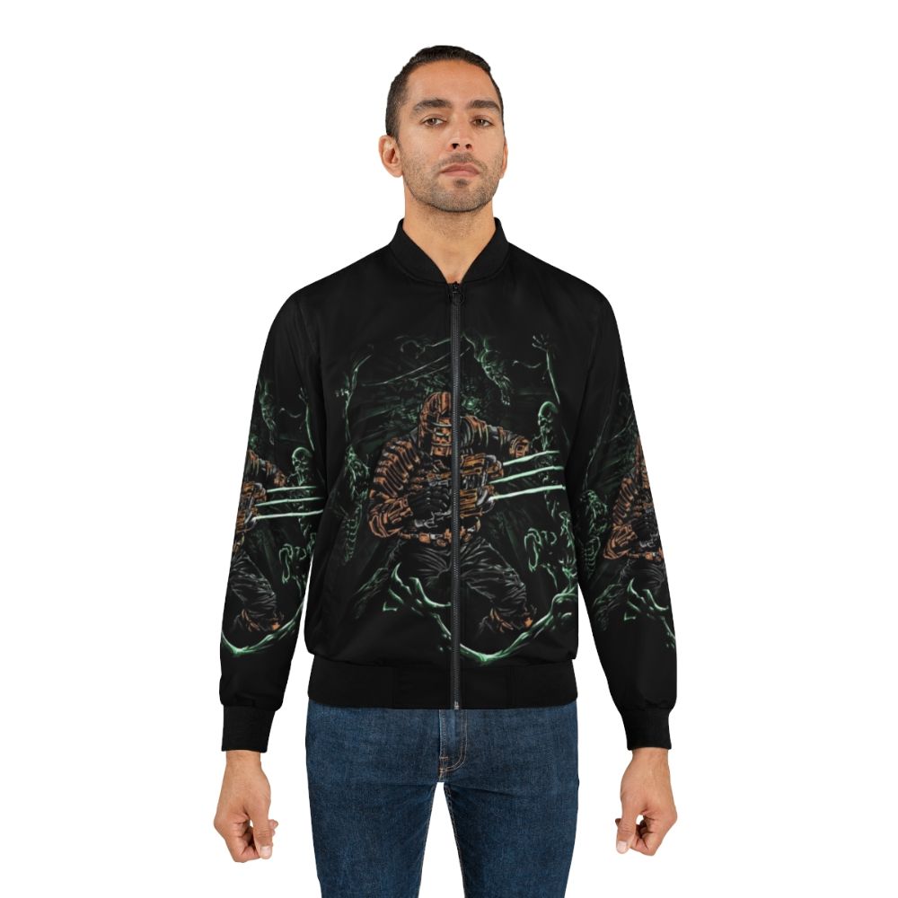 Dead Space inspired horror sci-fi bomber jacket with necromorph design - Lifestyle