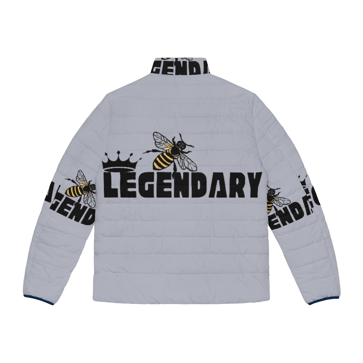 Puffer jacket with a bee and nature-inspired legendary design - Back