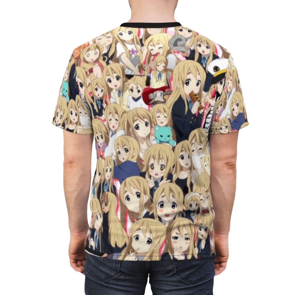 Anime-inspired K-On! Mugi AOP T-shirt featuring the character Tsumugi "Mugi" Kotobuki - men back