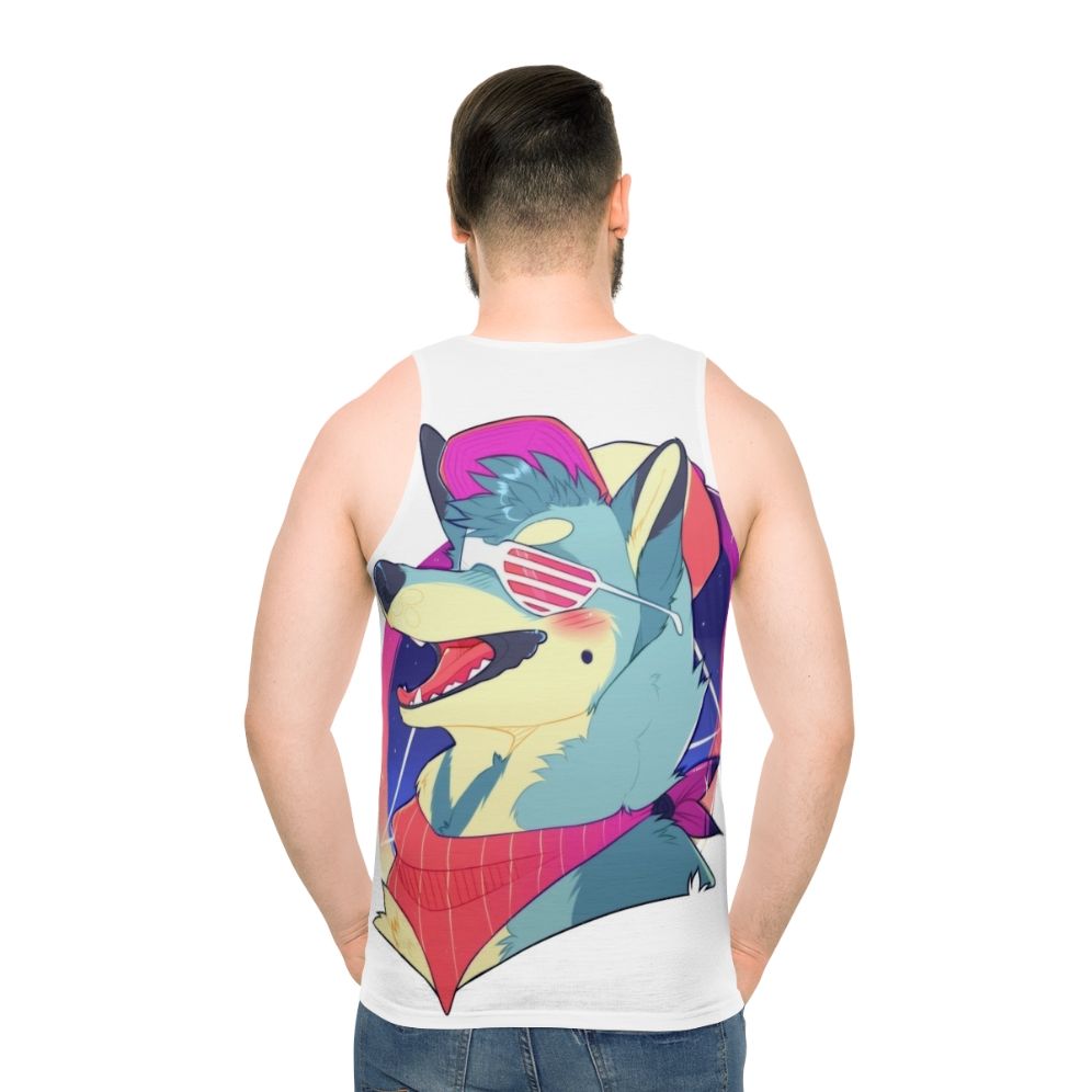 Shiba Inu Furry Fursona Unisex Tank Top - men back