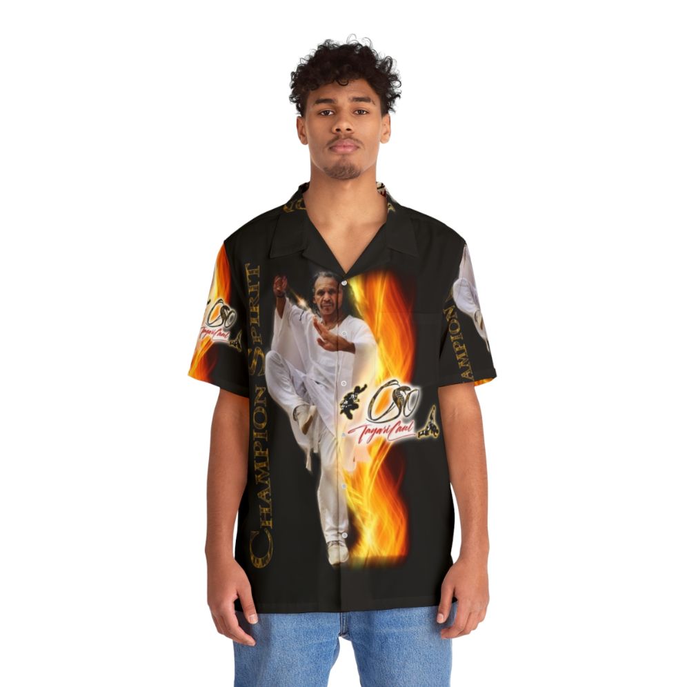 Martial arts spiritual warrior wearing hawaiian shirt - People Front